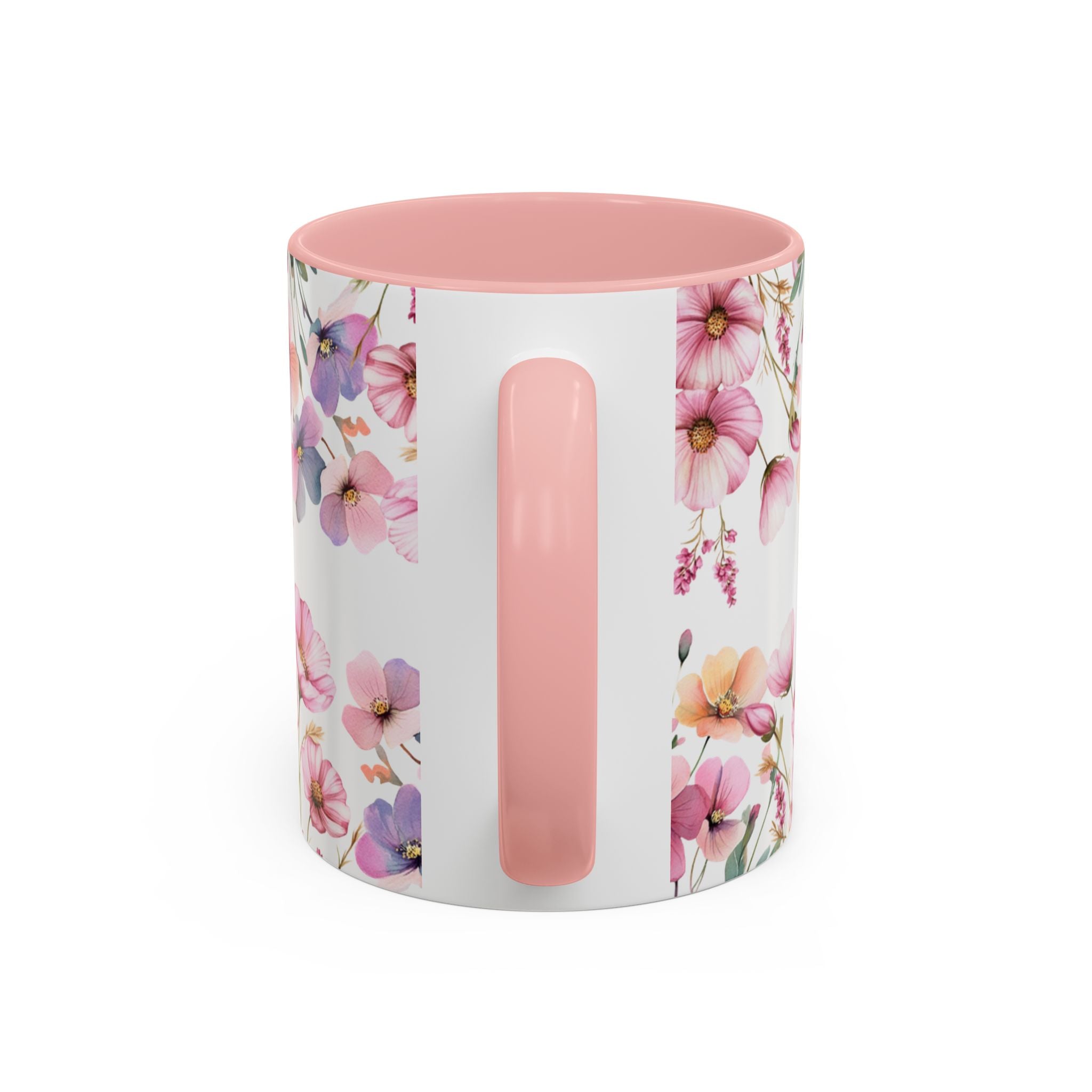 Watercolor Wildflower Accent Coffee Mug, Floral Field Flowers | 11oz 15oz