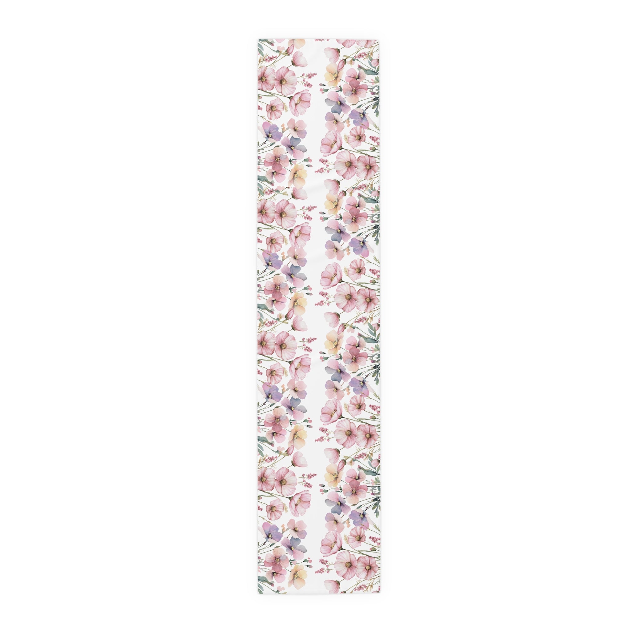 Spring Floral Table Runner, Pink & Purple Blossom Table Decor, Elegant Dining Table Runner, Botanical Wedding Centerpiece, Spring Home Decor