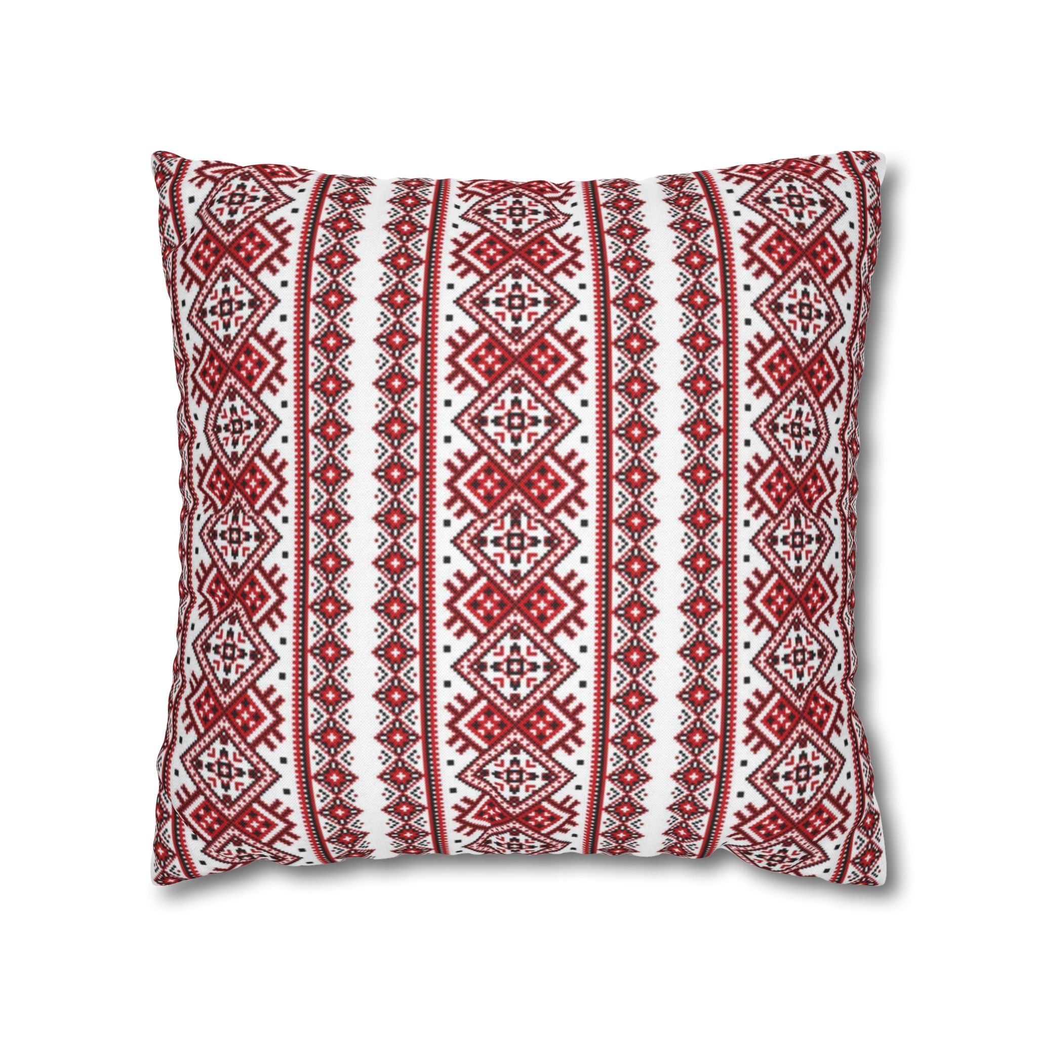 Ukrainian Traditional Red-Black Pattern Pillowcase Set2, Pillow Cover, Gift for parents, Living Room Decor bedroom, housewarming,cottagecore