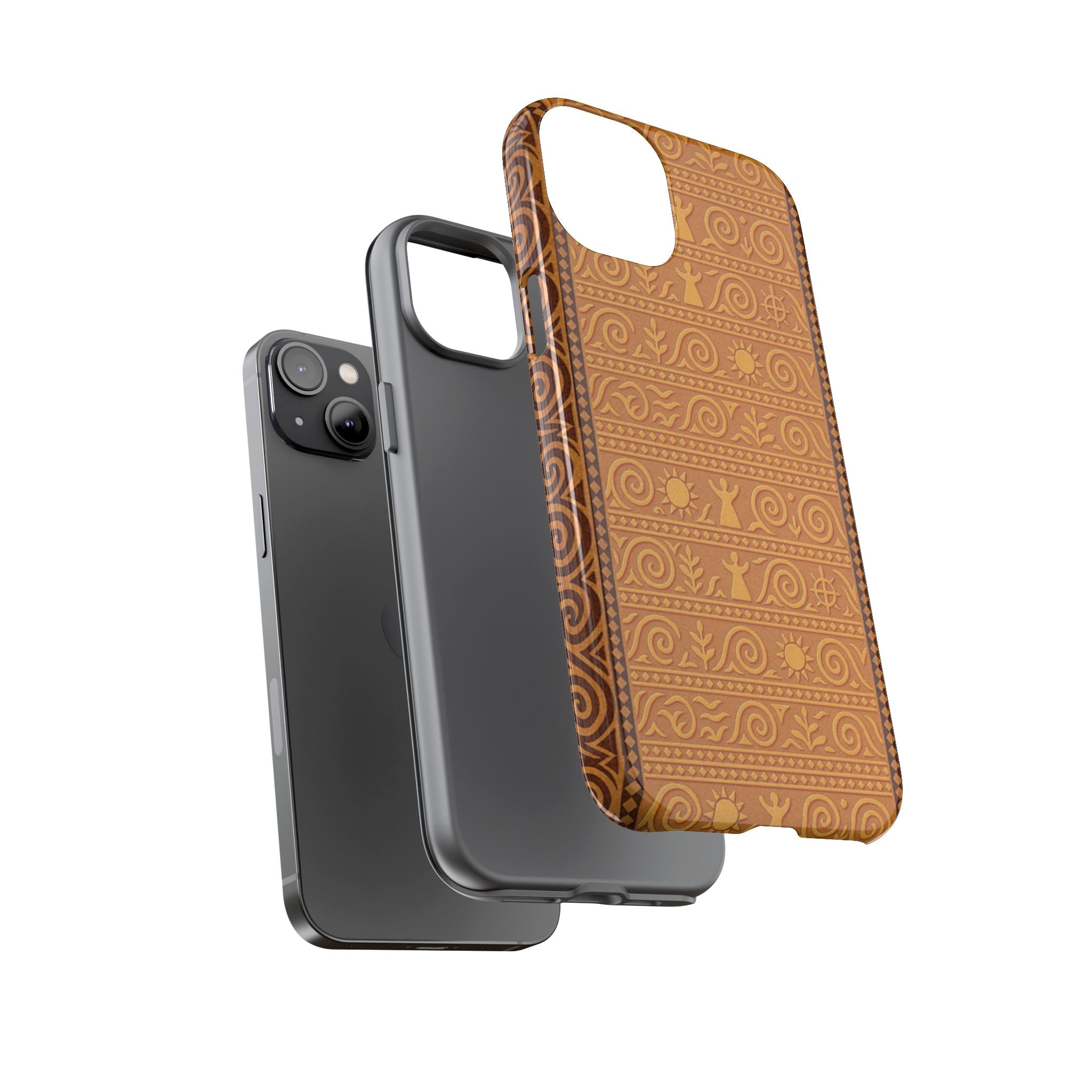 Trypillian Code Tough Phone Case | Ancient Symbol Terracotta Heritage Cover