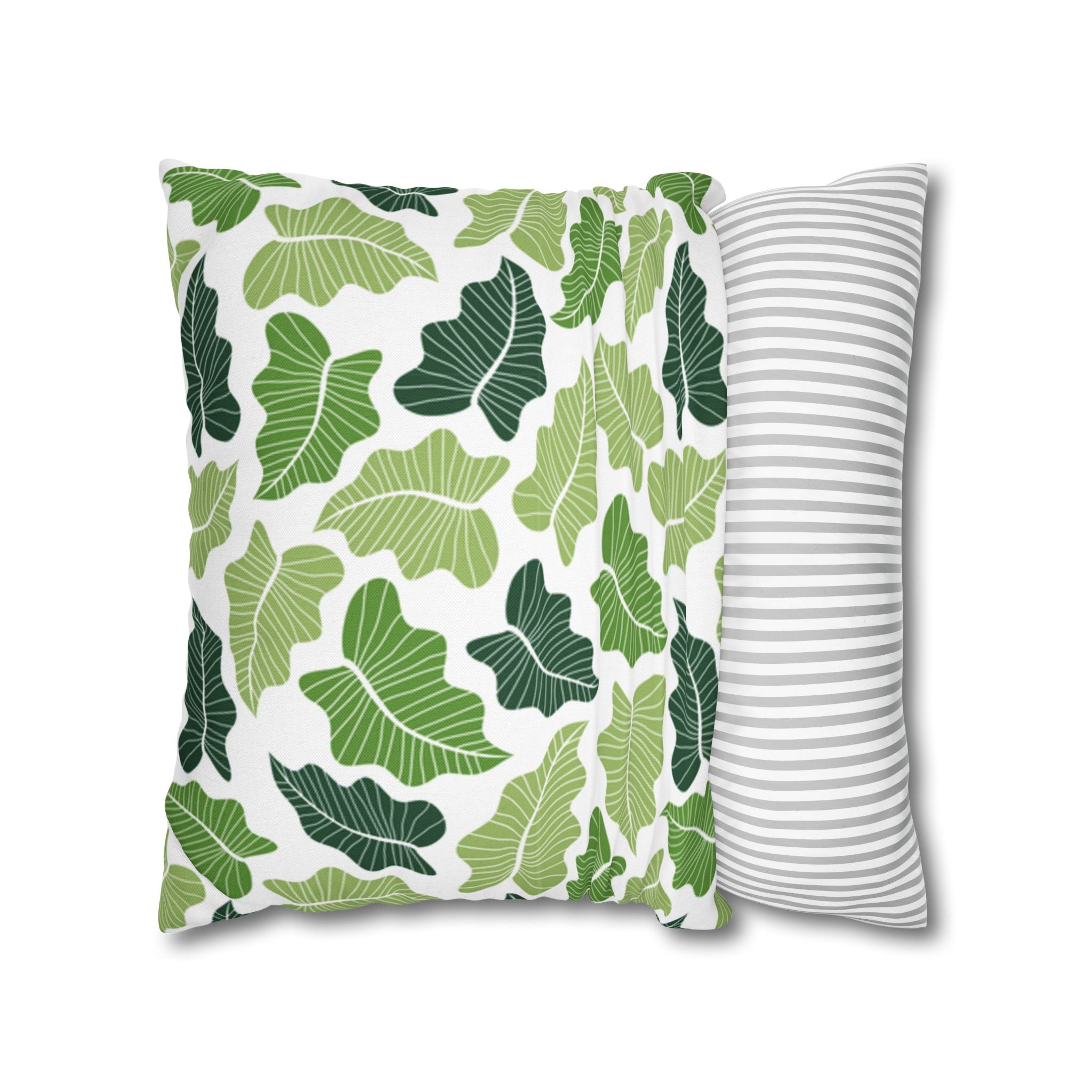 Green Leaf Pillow Cover
