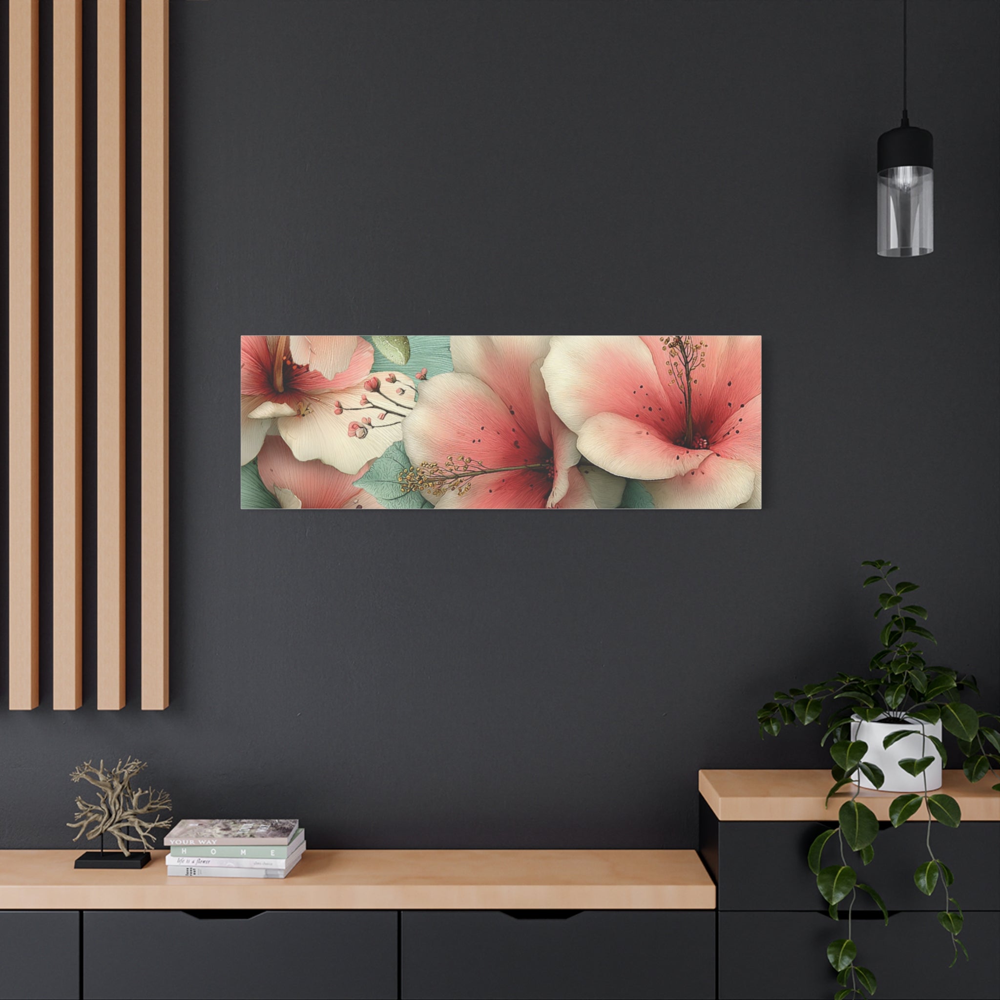 Pastel Floral Matte Canvas Wall Art, Soft Botanical Print, Modern Home Decor, Watercolor Flower Artwork, Stretched 1.25" Canvas