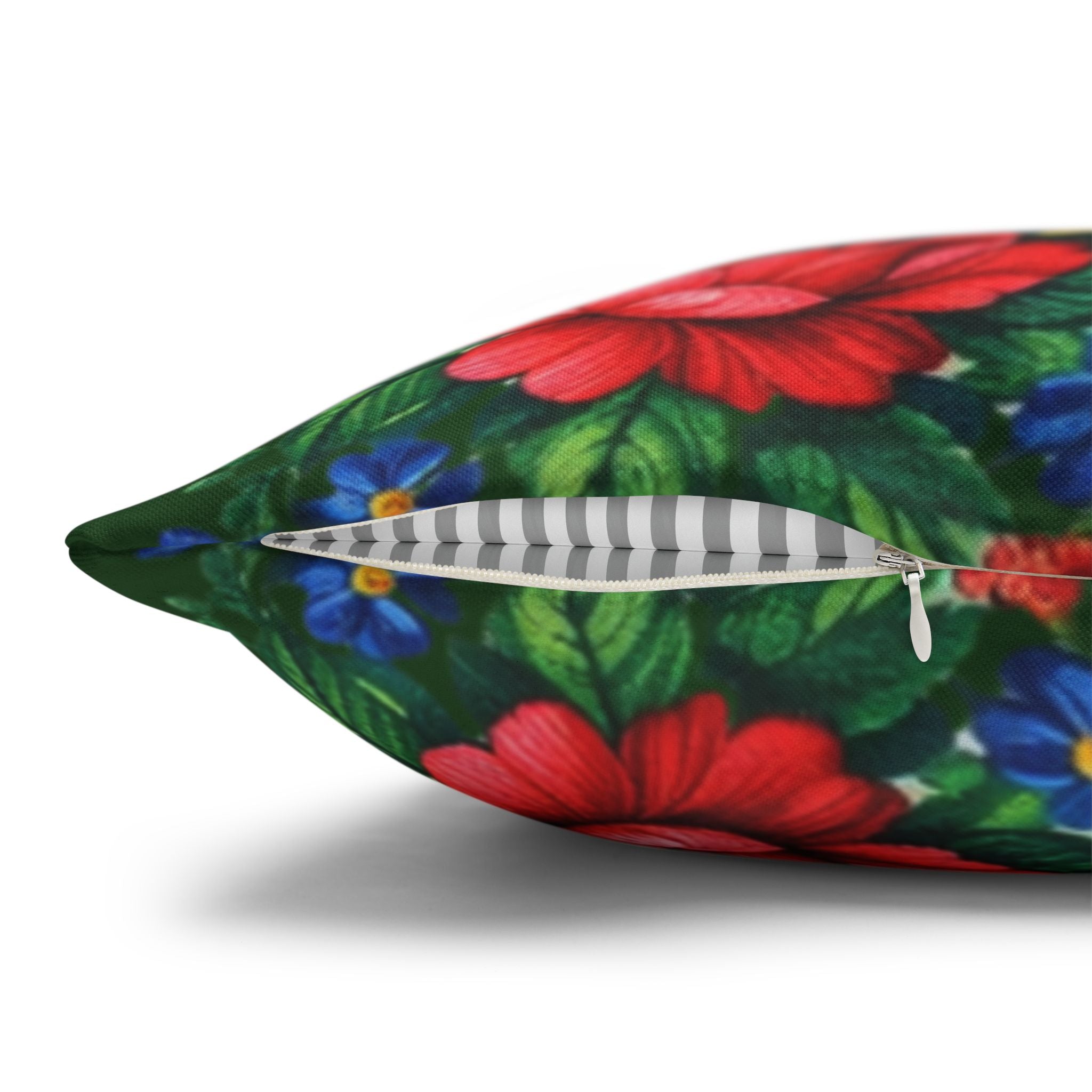 Rose Kaleidoscope Pillowcase | Cottagecore Green Floral Pillow Cover | Boho Garden Decor