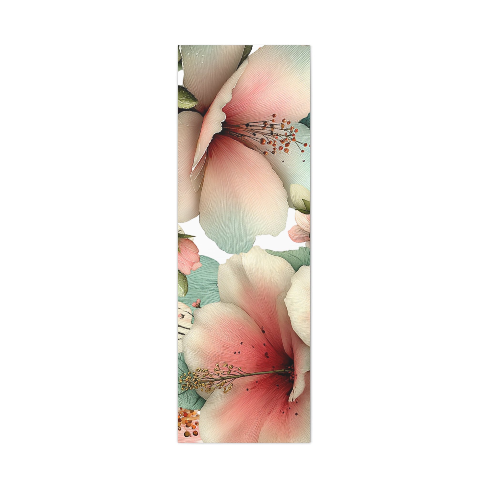 Pastel Floral Matte Canvas Wall Art, Soft Botanical Print, Modern Home Decor, Watercolor Flower Artwork, Stretched 1.25" Canvas