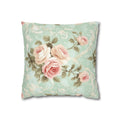 Vintage Pink Rose Pattern Pillowcase | Floral Throw Pillowcase