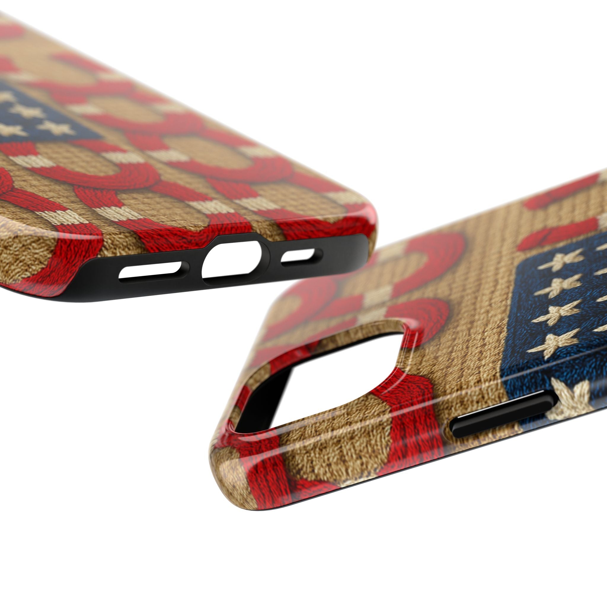 BLUESKYDEZIGN | Rooted Knot Phone Case | American Flag Horseshoe Patriotic iPhone Cover | Western Americana Gift