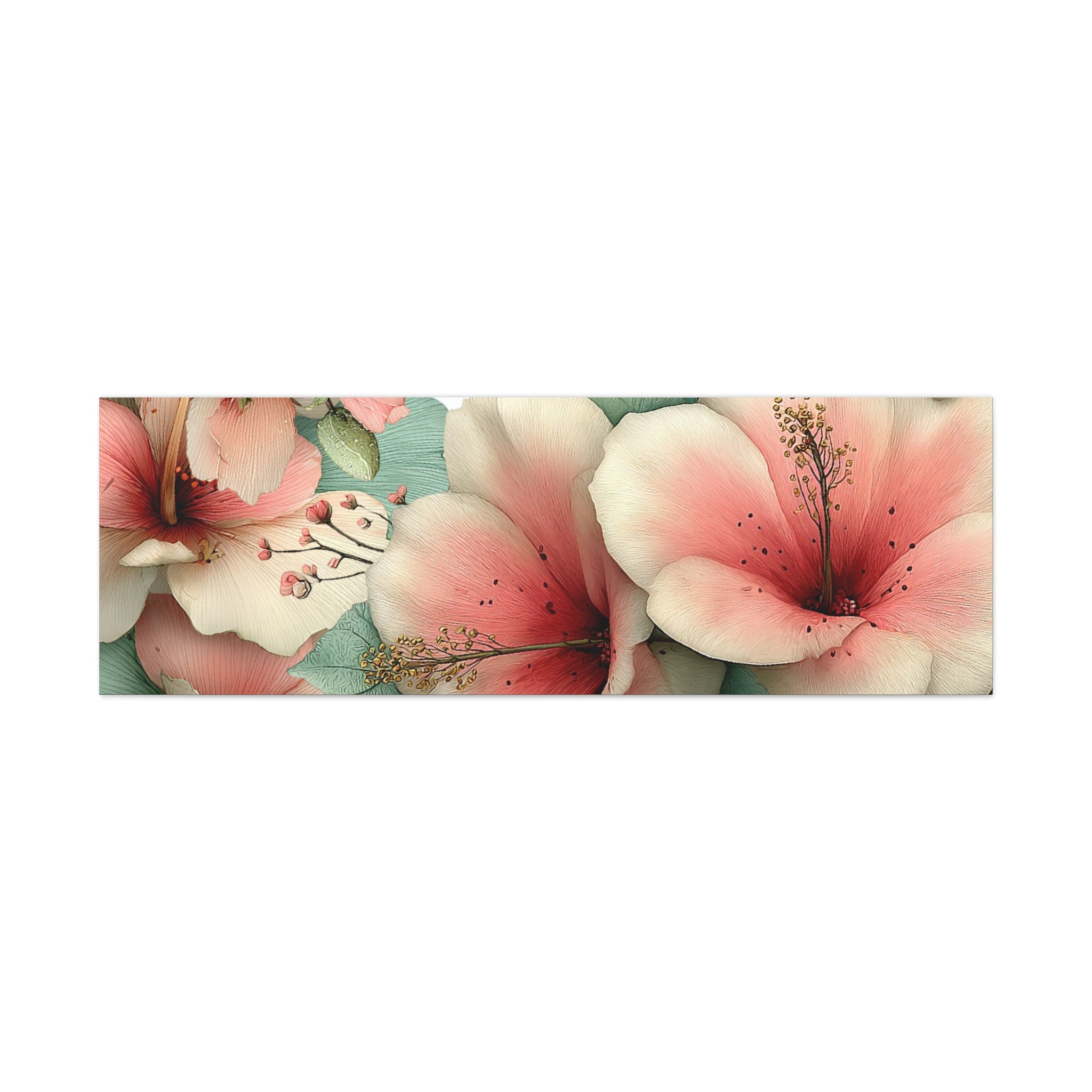 Pastel Floral Matte Canvas Wall Art, Soft Botanical Print, Modern Home Decor, Watercolor Flower Artwork, Stretched 1.25" Canvas