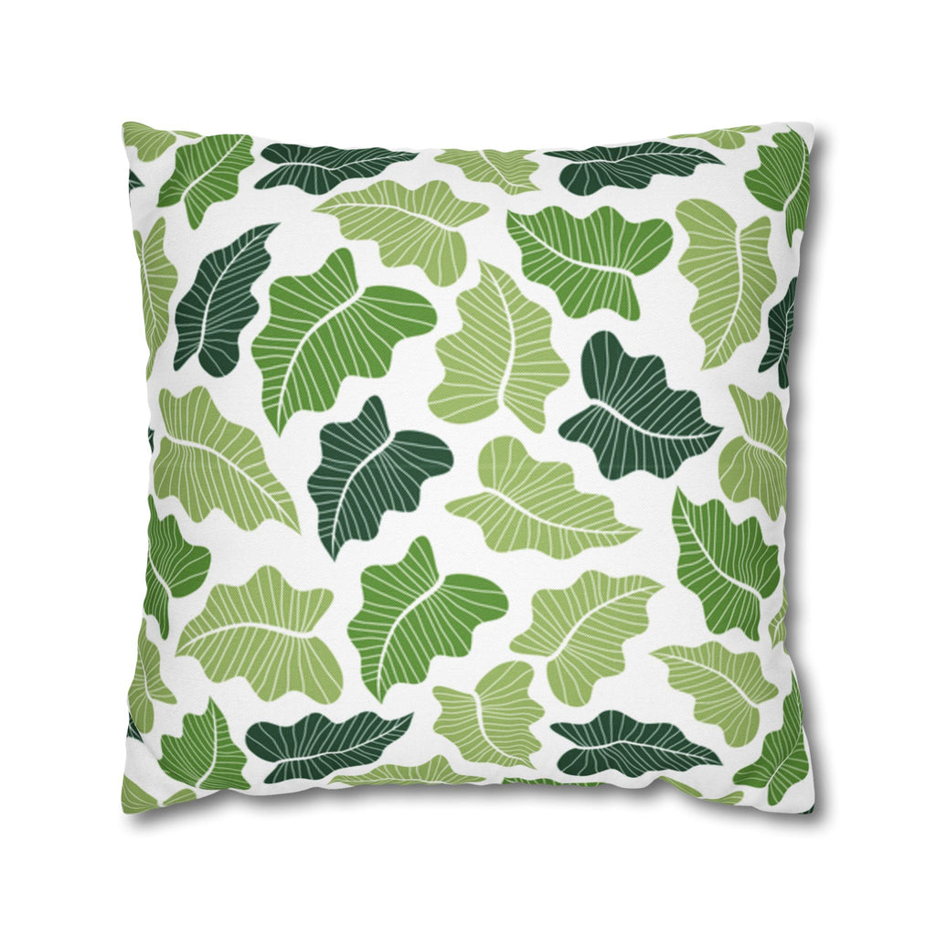 Green Leaf Pillow Cover
