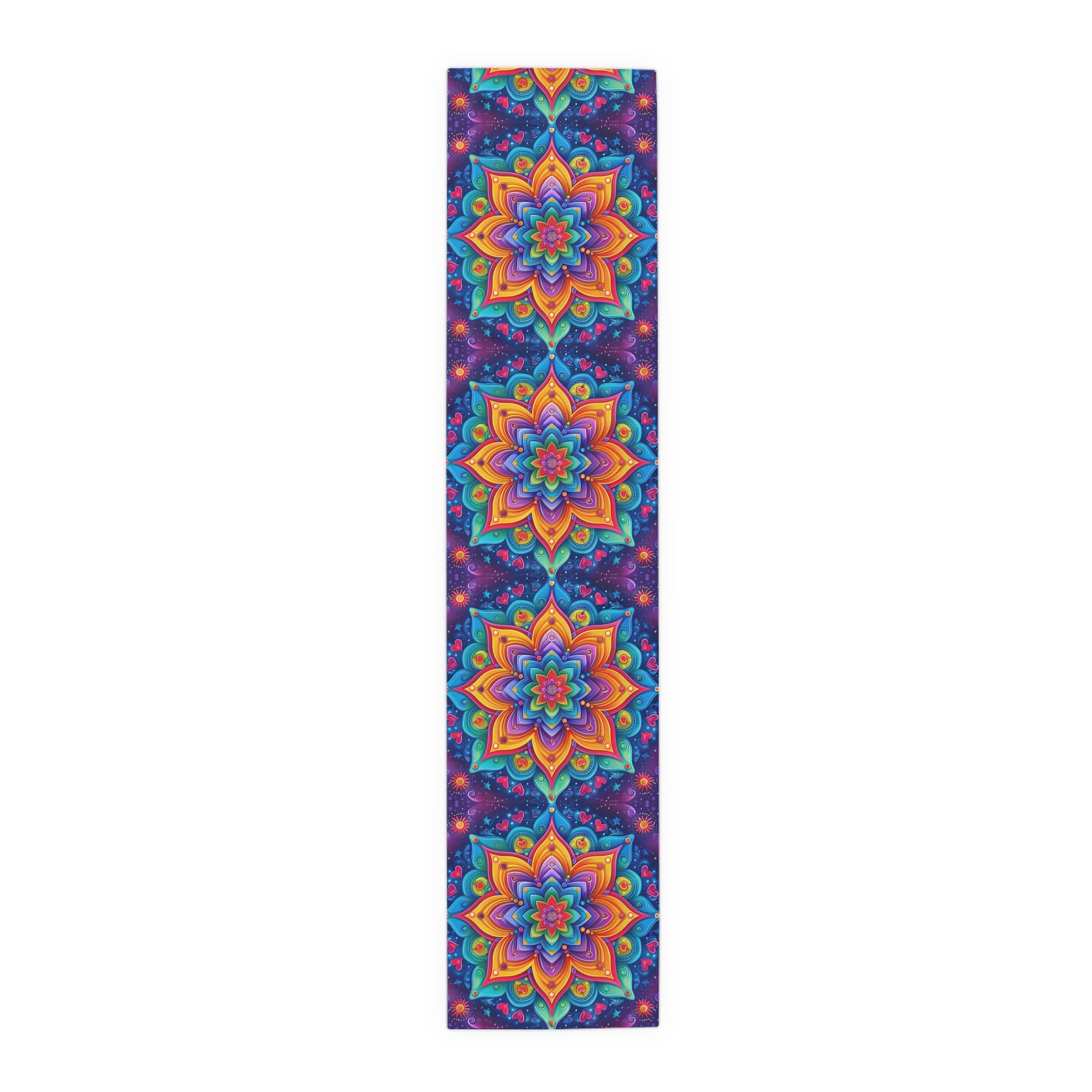 Colorful Mandala Table Runner  Poly, vintage home decor, for parents, housewarming, cottage core
