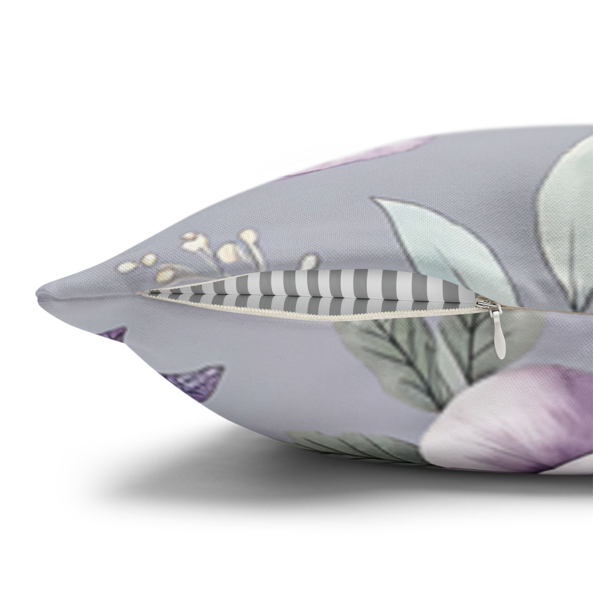 BLUESKYDEZIGN Purple Rose Floral Pillow Cover - Elegant Cottage Core Decor