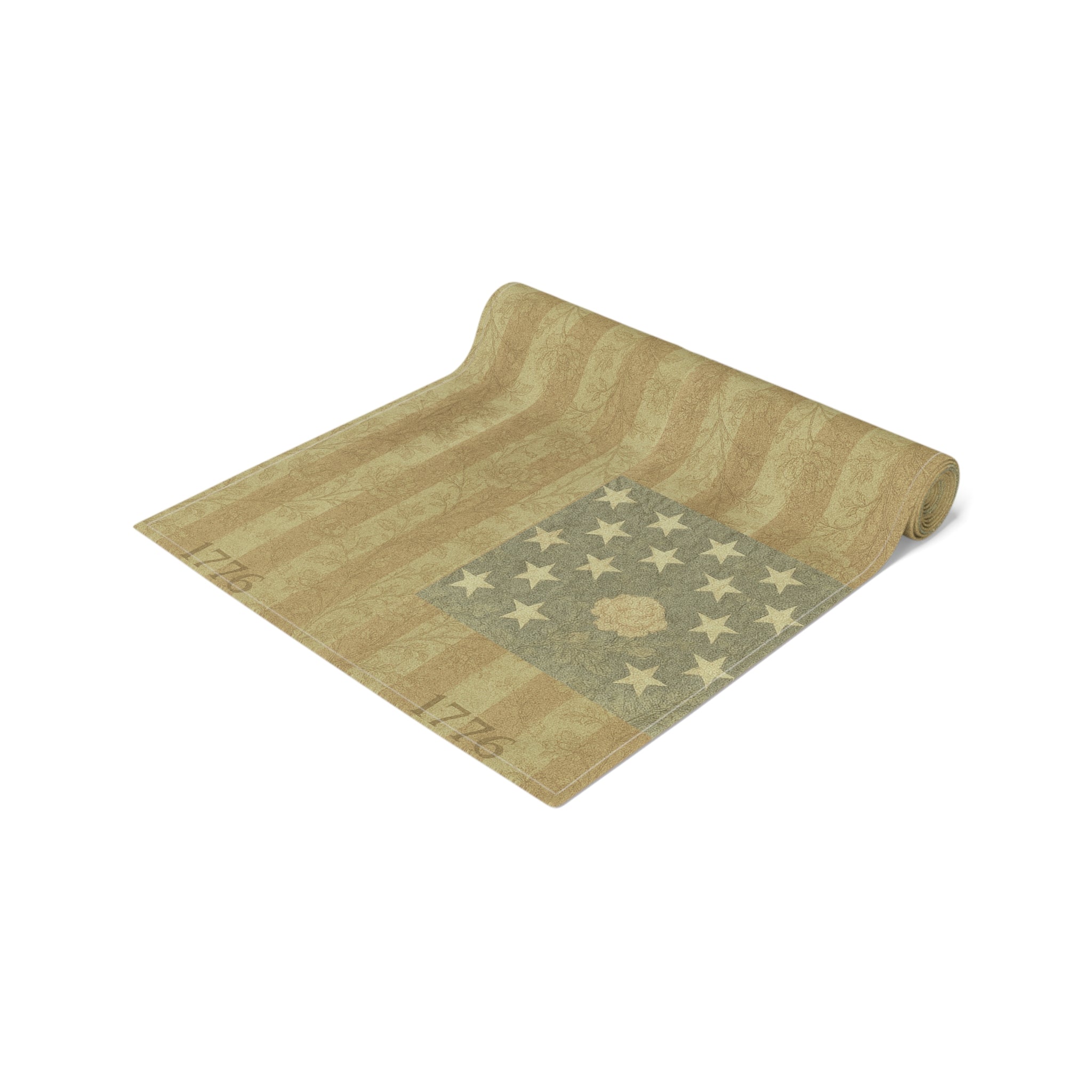 Heritage 1776 Collection | Patriotic Flag Table Runner – Vintage Stars & Stripes Farmhouse Decor | BLUESKYDEZIGN