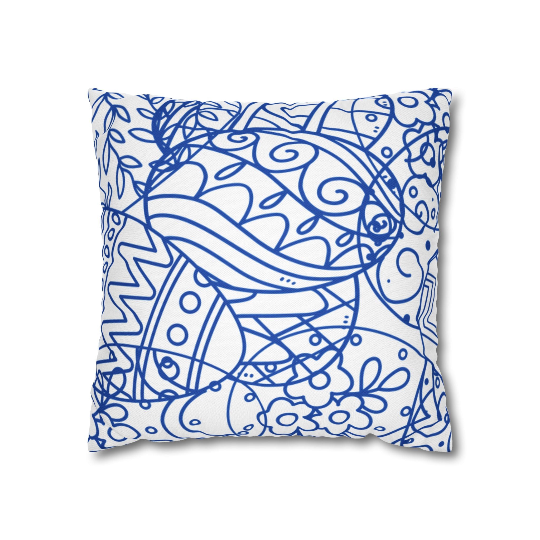 Pillowcase Toile de Jouy Throw Pillow Covers Poly, housewarming, Easter Eggs Home Decor