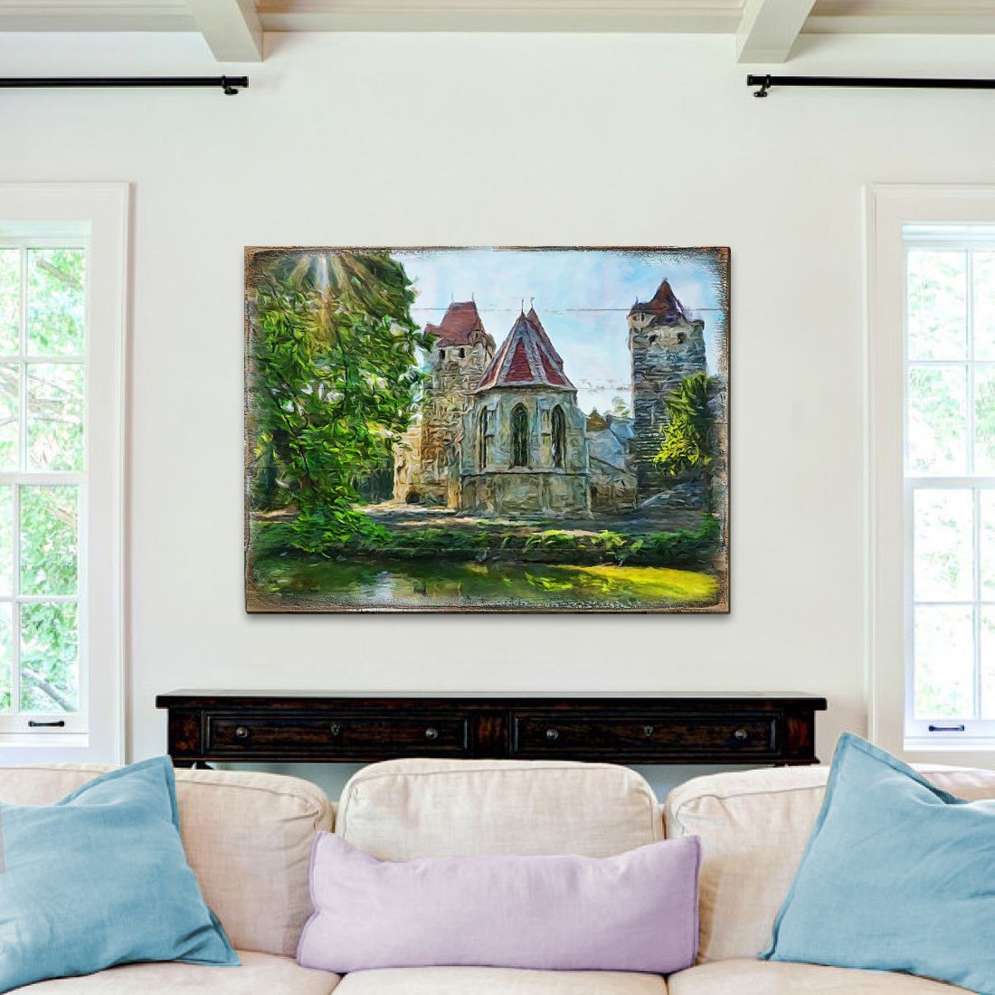 Aleeza Castle Wooden Wall Art by Nature Wonders | BLUESKYDEZIGN