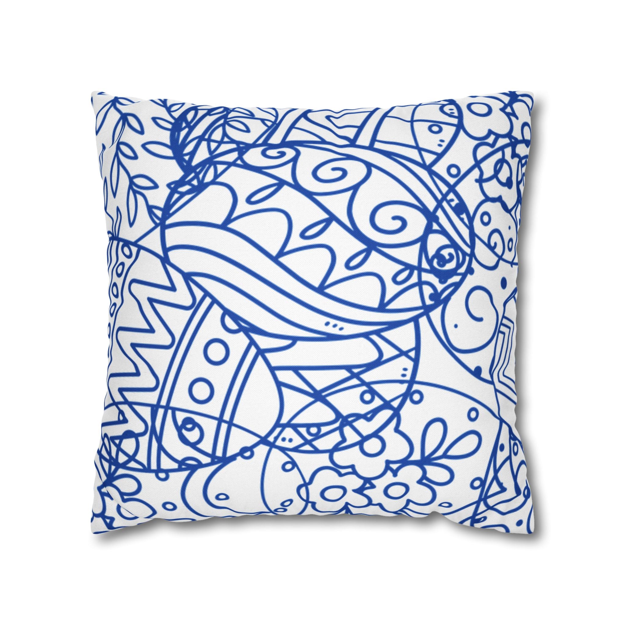 Pillowcase Toile de Jouy Throw Pillow Covers Poly, housewarming, Easter Eggs Home Decor