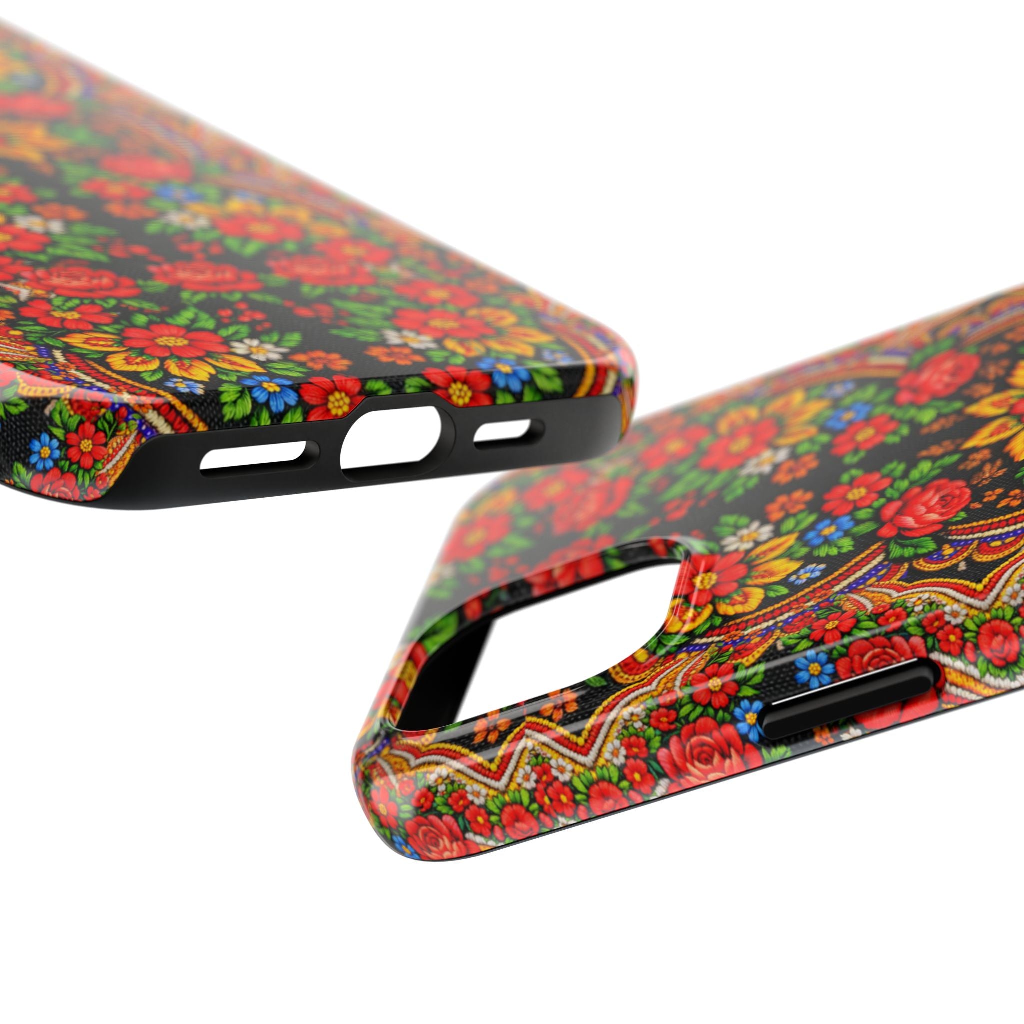 BLUESKYDEZIGN | Mother's Bloom Phone Case | Ukrainian Folk Art Floral iPhone Cover | Slavic Heritage Gift for Her