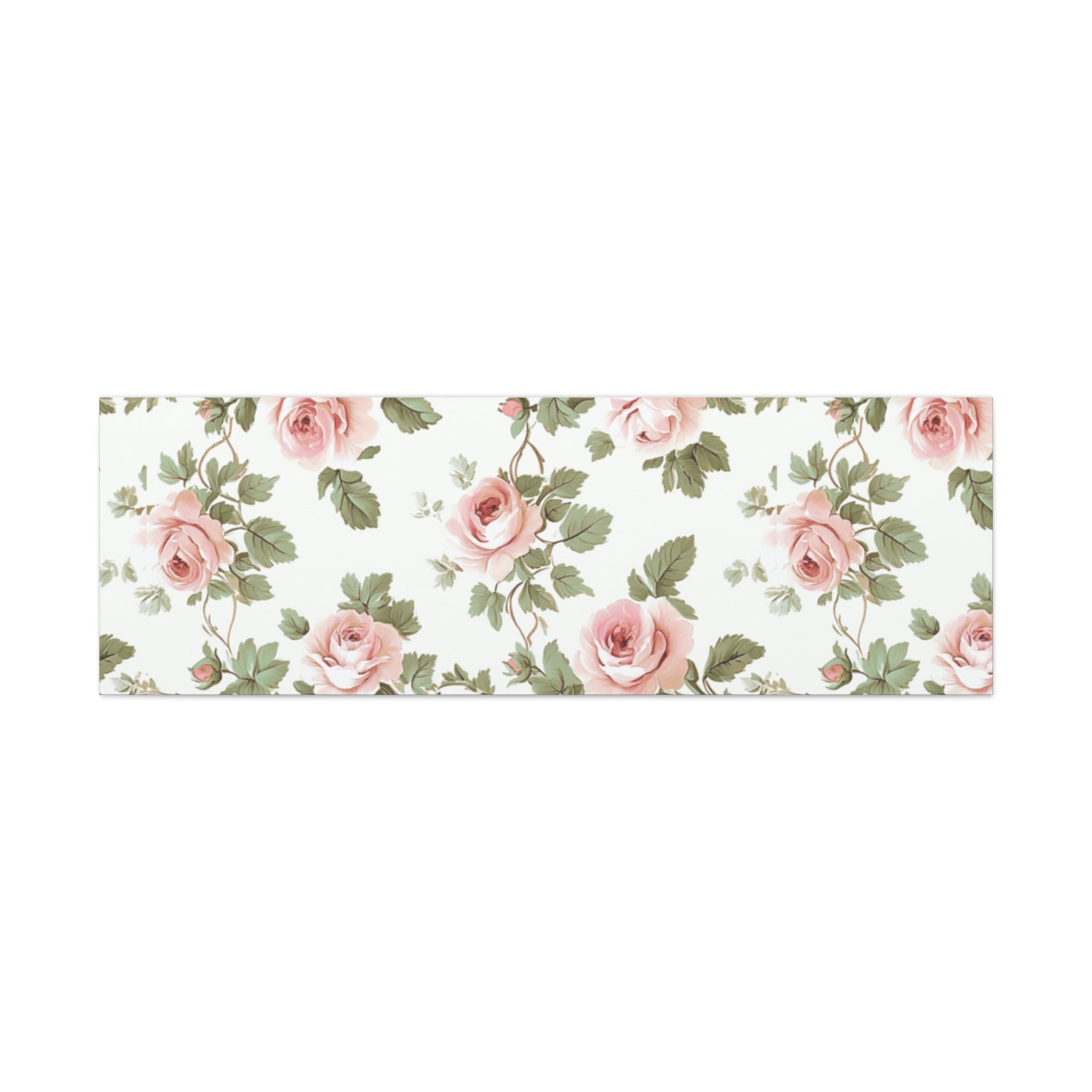 Vintage Pink Rose Matte Canvas Wall Art, Botanical Floral Print, Romantic Cottagecore Home Decor, Stretched 1.25" Canvas