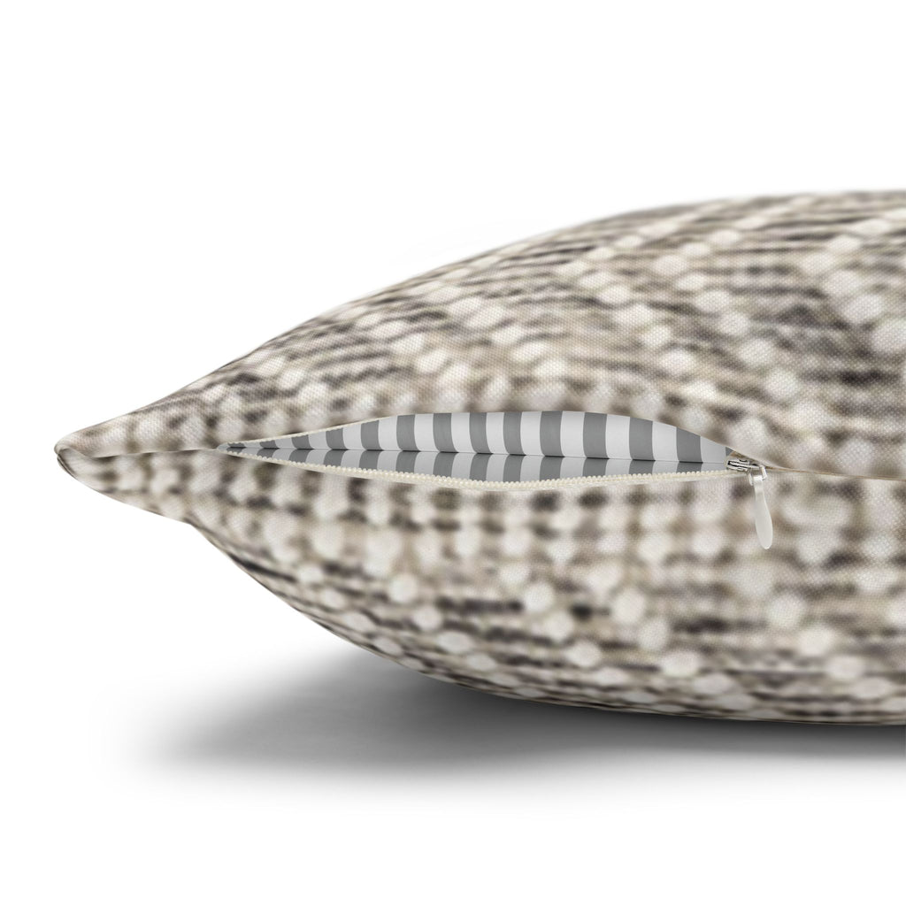 Sand & Stone Diamond Weave Pillow Cover | Farmhouse Heritage Ivory Cushion