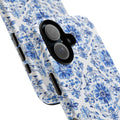 Blue Floral Tile Phone Case | Tough Case