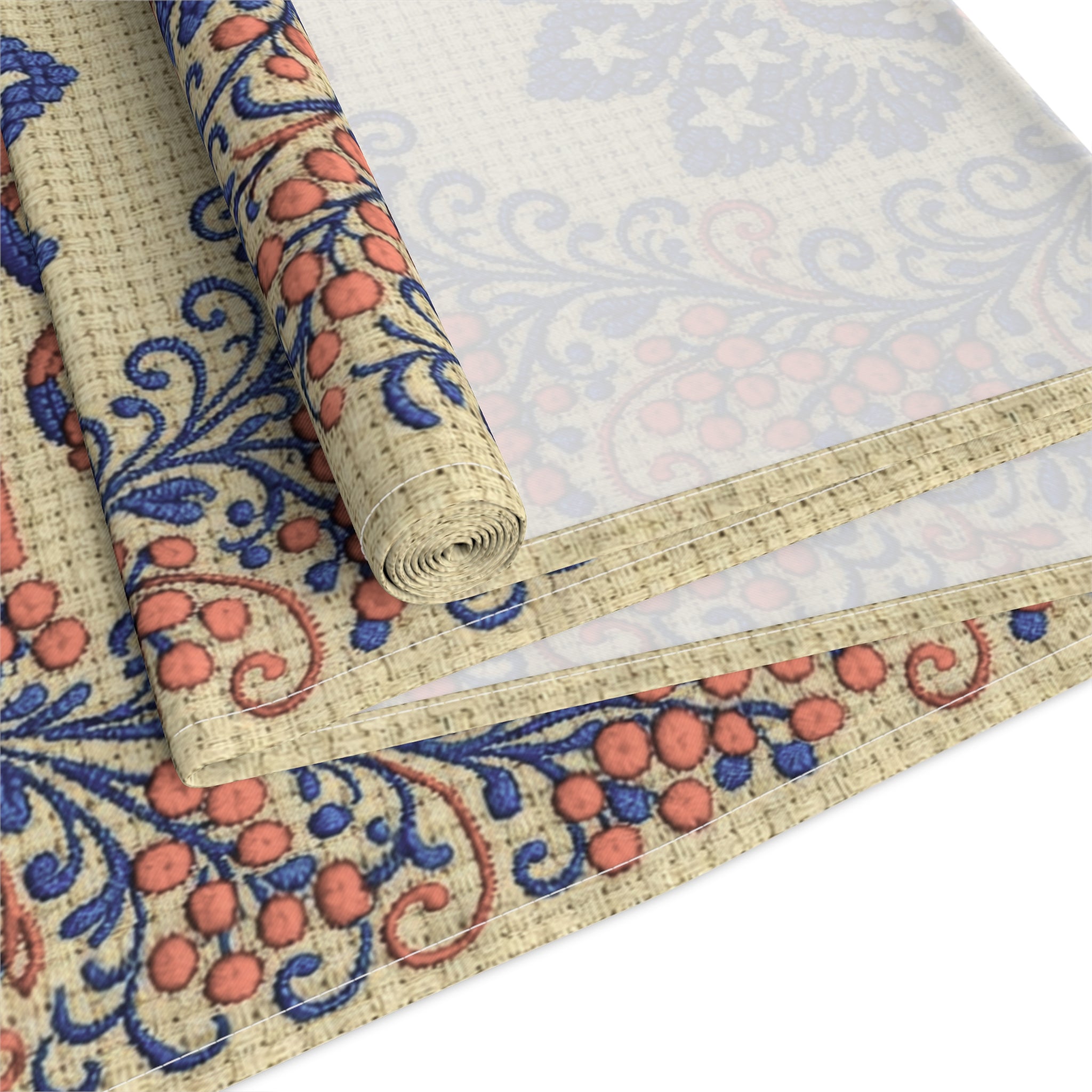 Freedom's Garden 250 – Vintage Patriotic Floral Table Runner | 250th Anniversary