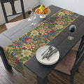 BLUESKYDEZIGN | Floral Americana Table Runner | Patriotic 4th of July Vintage Decor | Cotton or Polyester