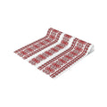 BLUESKYDEZIGN Ukrainian Folk Art Table Runner - Red Black Embroidery Pattern