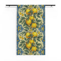 Citrus Riviera Lemon & Orange Sheer Curtain Panel – Mediterranean Botanical Window Drape 50”×84”