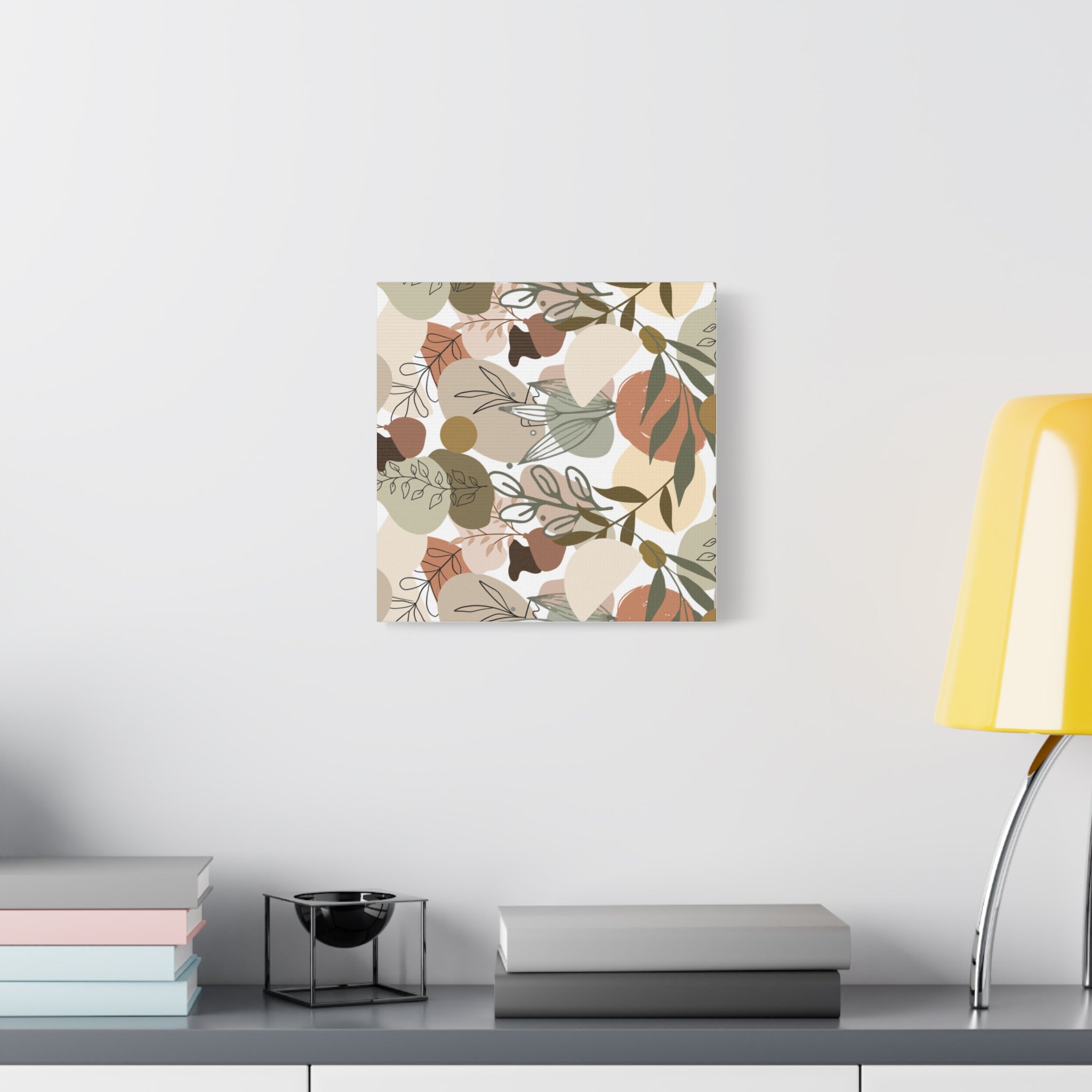 Abstract Modern Botanical Wall Art, Minimalist Line Art Canvas, Neutral Aesthetic Home Decor Print for Living Room or Bedroom, Matte Print, Stretched 1.25" Ready to Hang