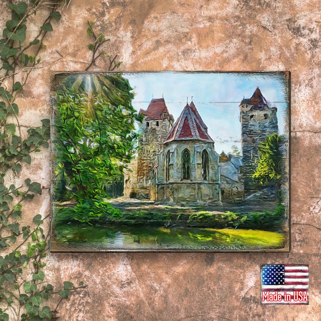 Aleeza Castle Wooden Wall Art by Nature Wonders | BLUESKYDEZIGN