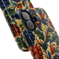 Petrykivka Bloom Phone Case | Vintage Floral Tough Phone Case | Embroidered Look William Morris Style Cover