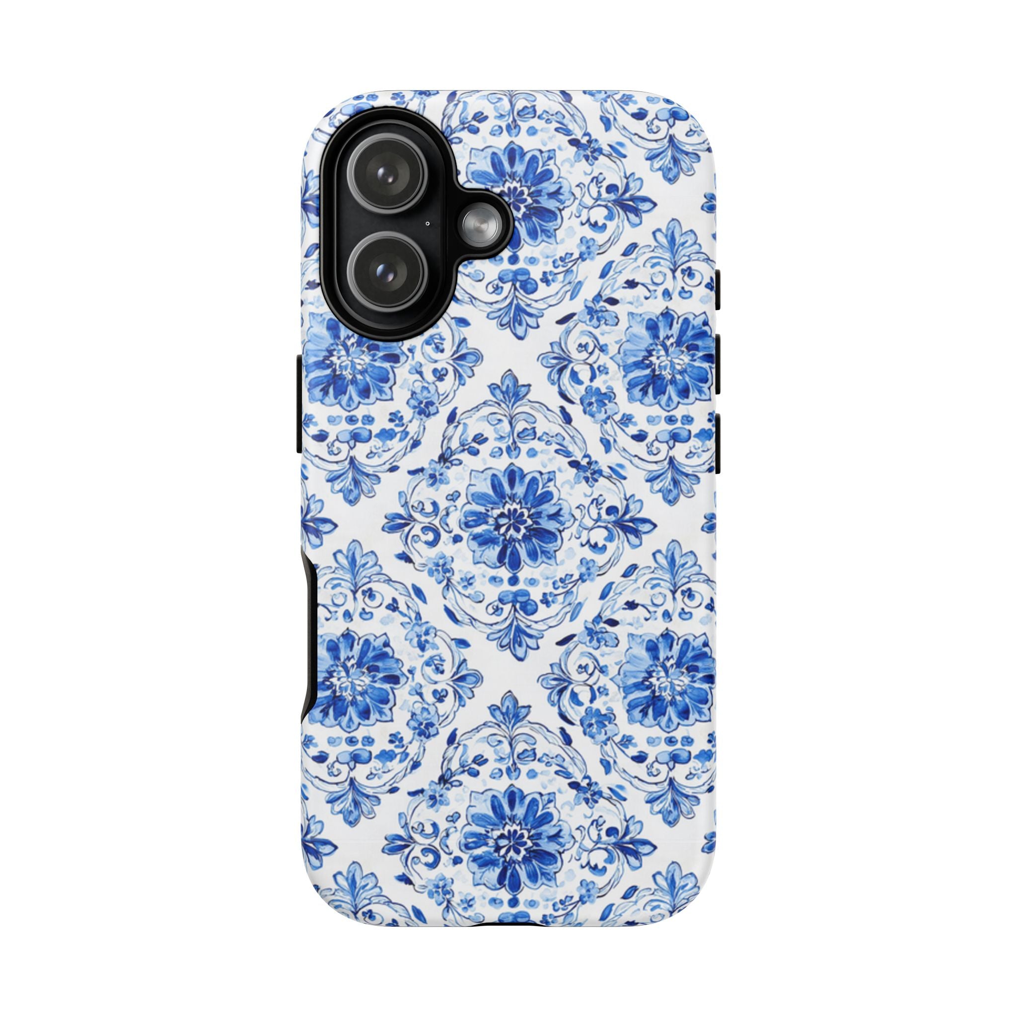 Blue Floral Tile Phone Case | Tough Case