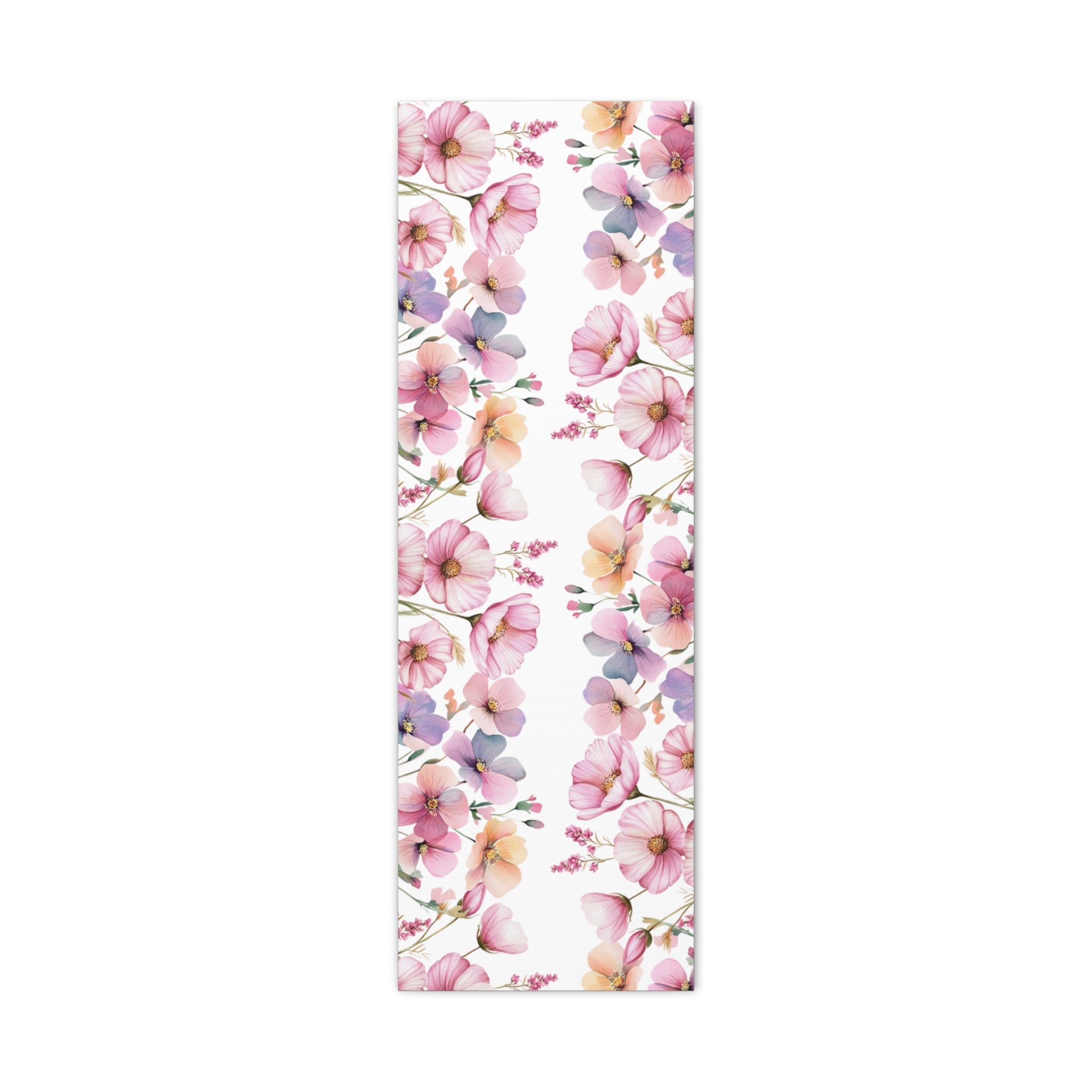 Pastel Floral Matte Canvas Wall Art, Soft Botanical Print, Modern Home Decor, Watercolor Flower Artwork, Stretched 1.25" Canvas