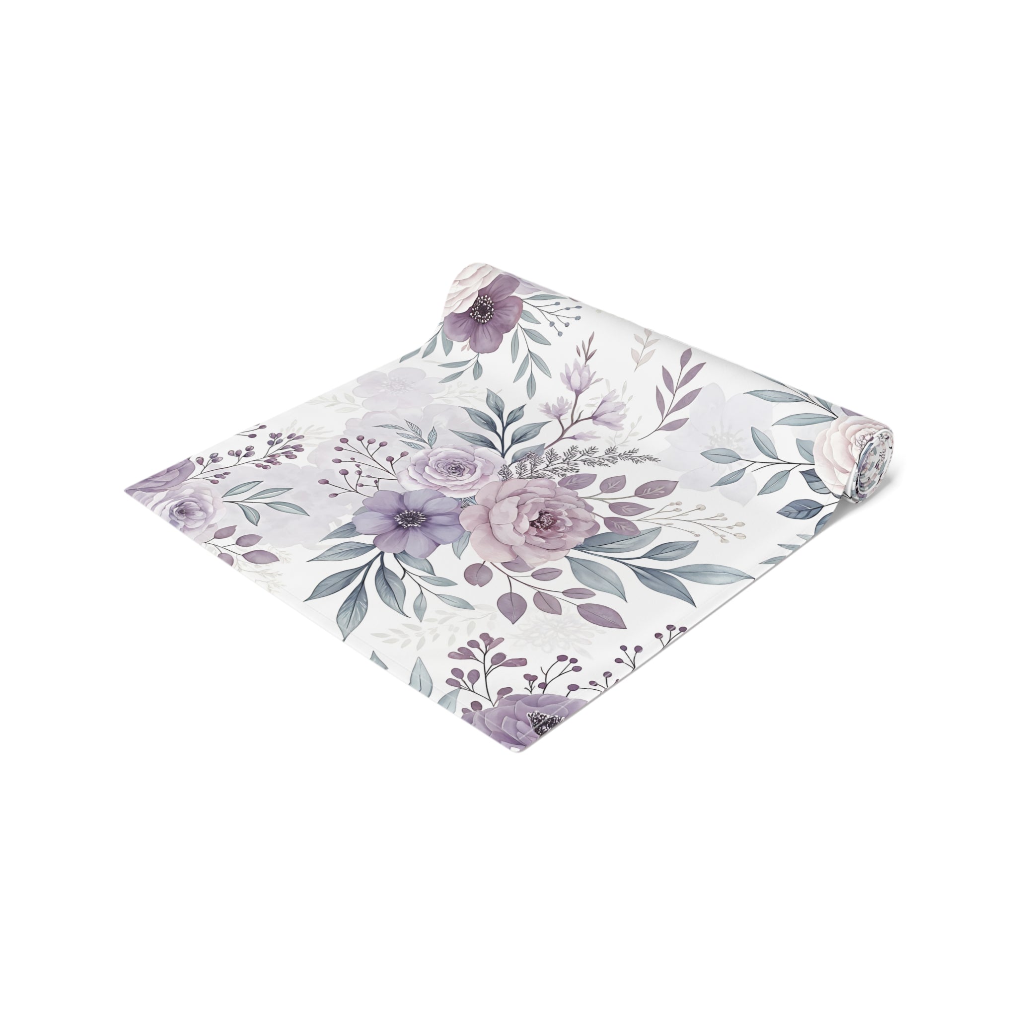 Spring Floral Table Runner, Pastel Flower Dining Table Decor, Cotton & Polyester Runner in Two Sizes, Elegant Spring Kitchen Decor