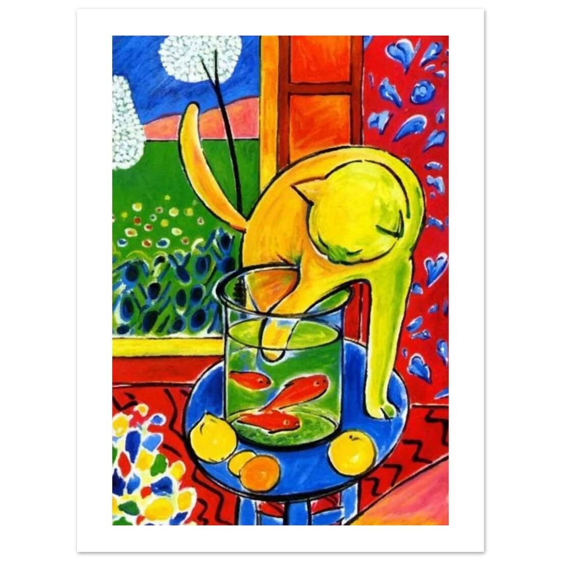 Matisse Cat with Red Fishes 1914 Poster | BLUESKYDEZIGN