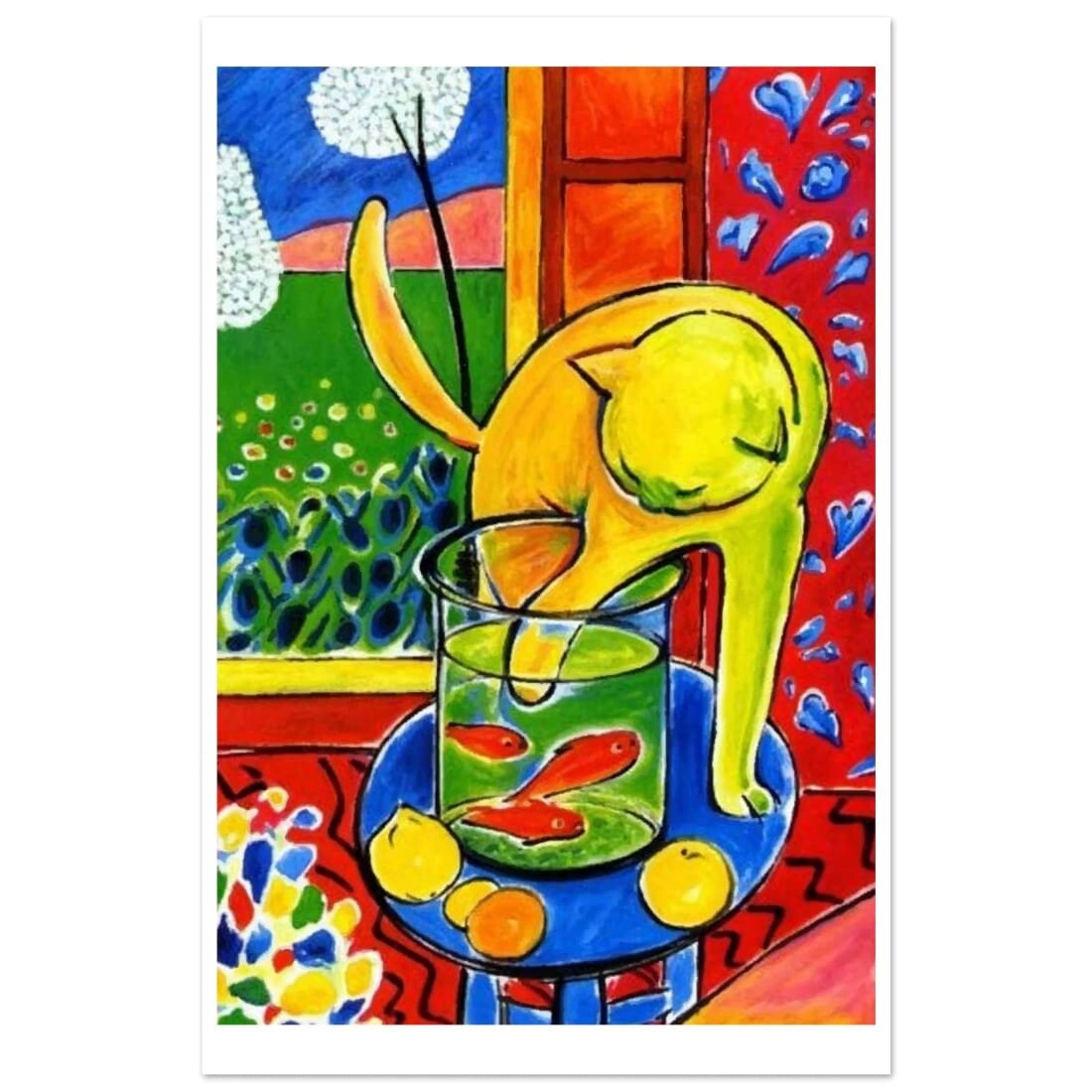 Matisse Cat with Red Fishes 1914 Poster | BLUESKYDEZIGN