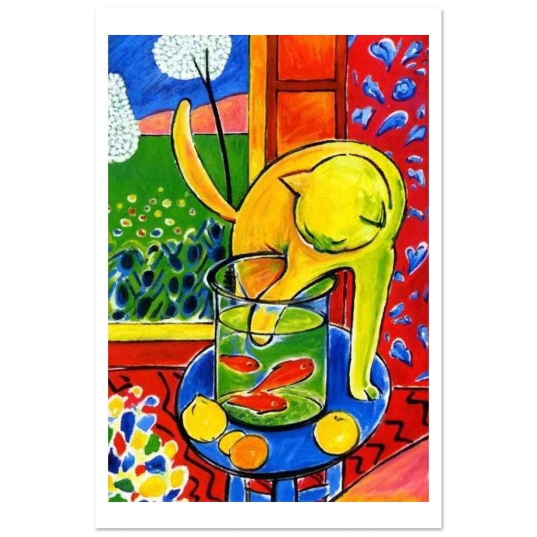 Matisse Cat with Red Fishes 1914 Poster | BLUESKYDEZIGN