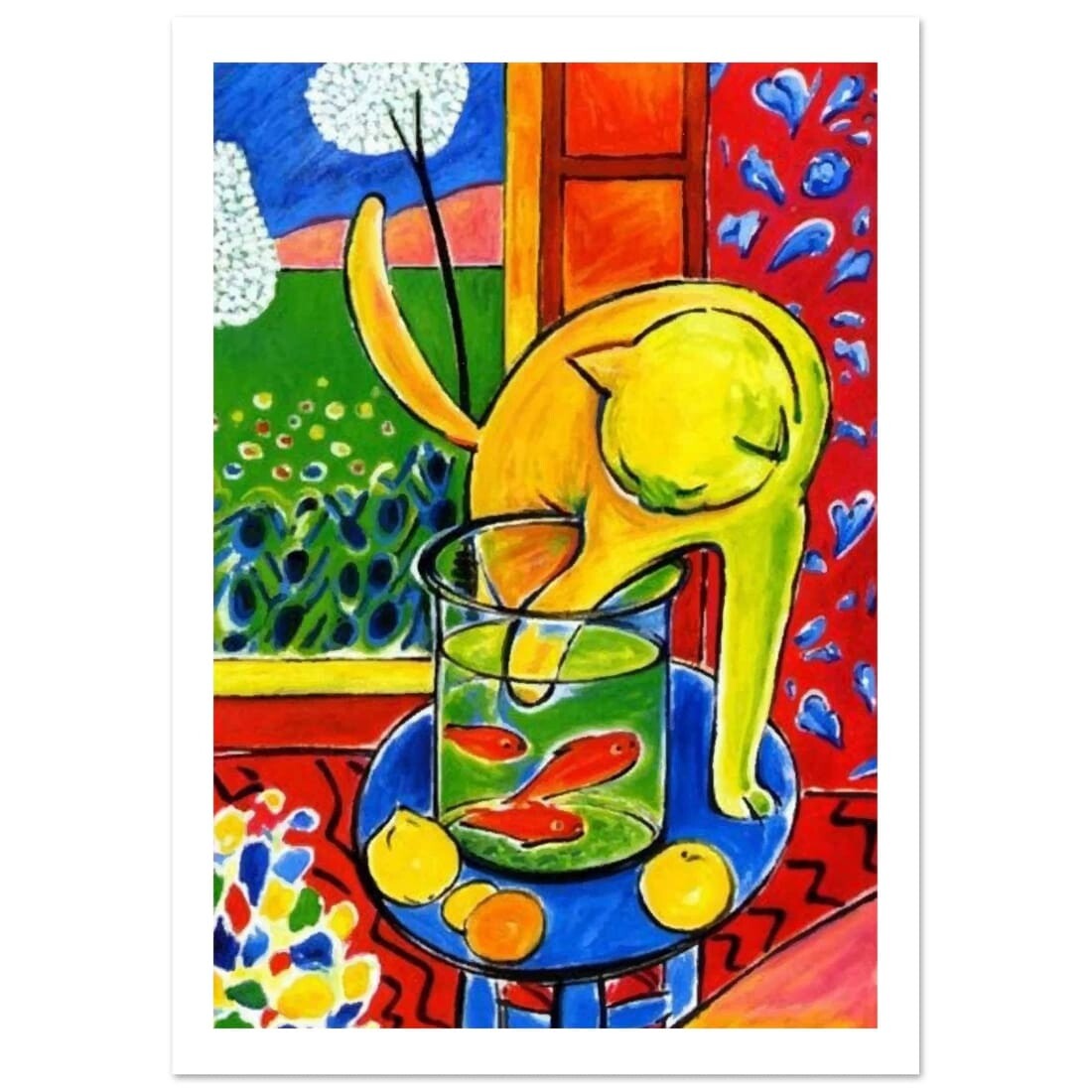 Matisse Cat with Red Fishes 1914 Poster | BLUESKYDEZIGN