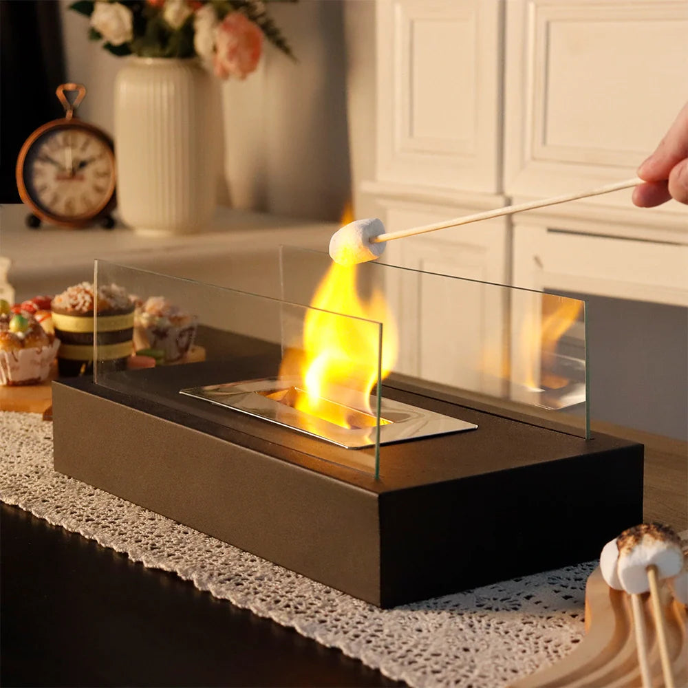 Square Tabletop Bio Ethanol Fireplace by JHY DESIGN | BLUESKYDEZIGN