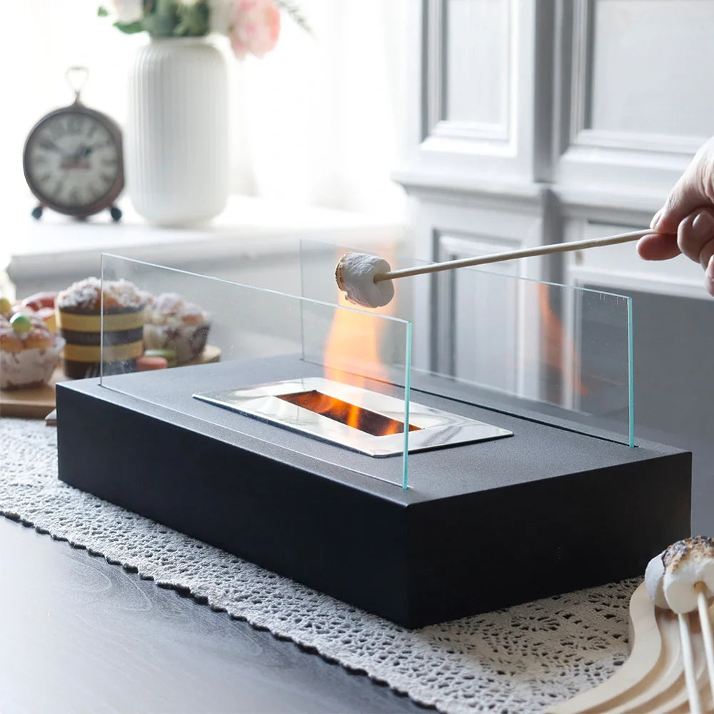 Square Tabletop Bio Ethanol Fireplace by JHY DESIGN | BLUESKYDEZIGN